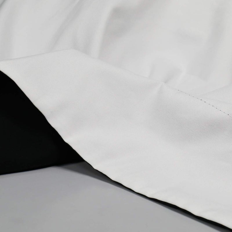 ISSUNTEX 6X9 ft Background Muslin Backdrop, Photo Studio, Collapsible High Density Screen for Video Photography and Television-Black/White - Image 5